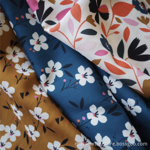Flower Printing Single Jersey 100% Rayon Fabric